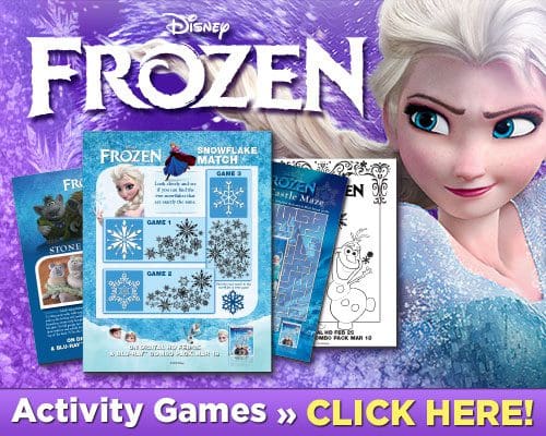 Disney FROZEN Printables Coloring Pages Activity Sheets Recipes Game