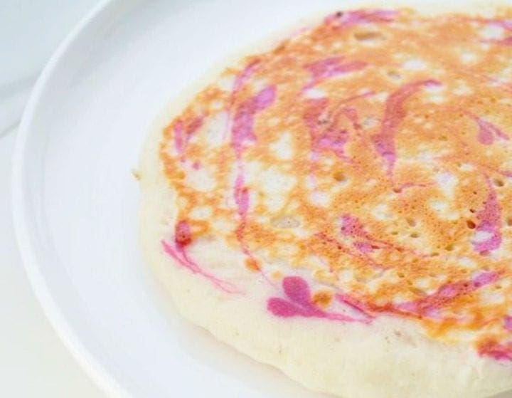 Tiny Heart Pancakes for Valentine's Day