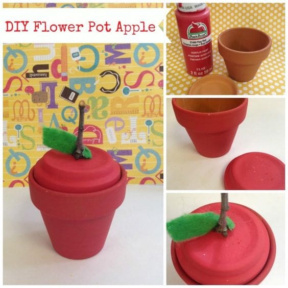 DIY Flower Pot Apple