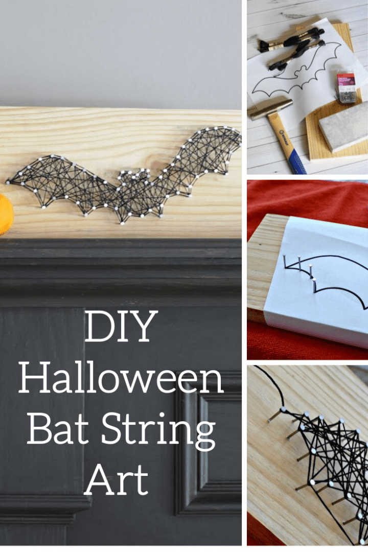DIY Halloween Bat String Art Craft Tutorial