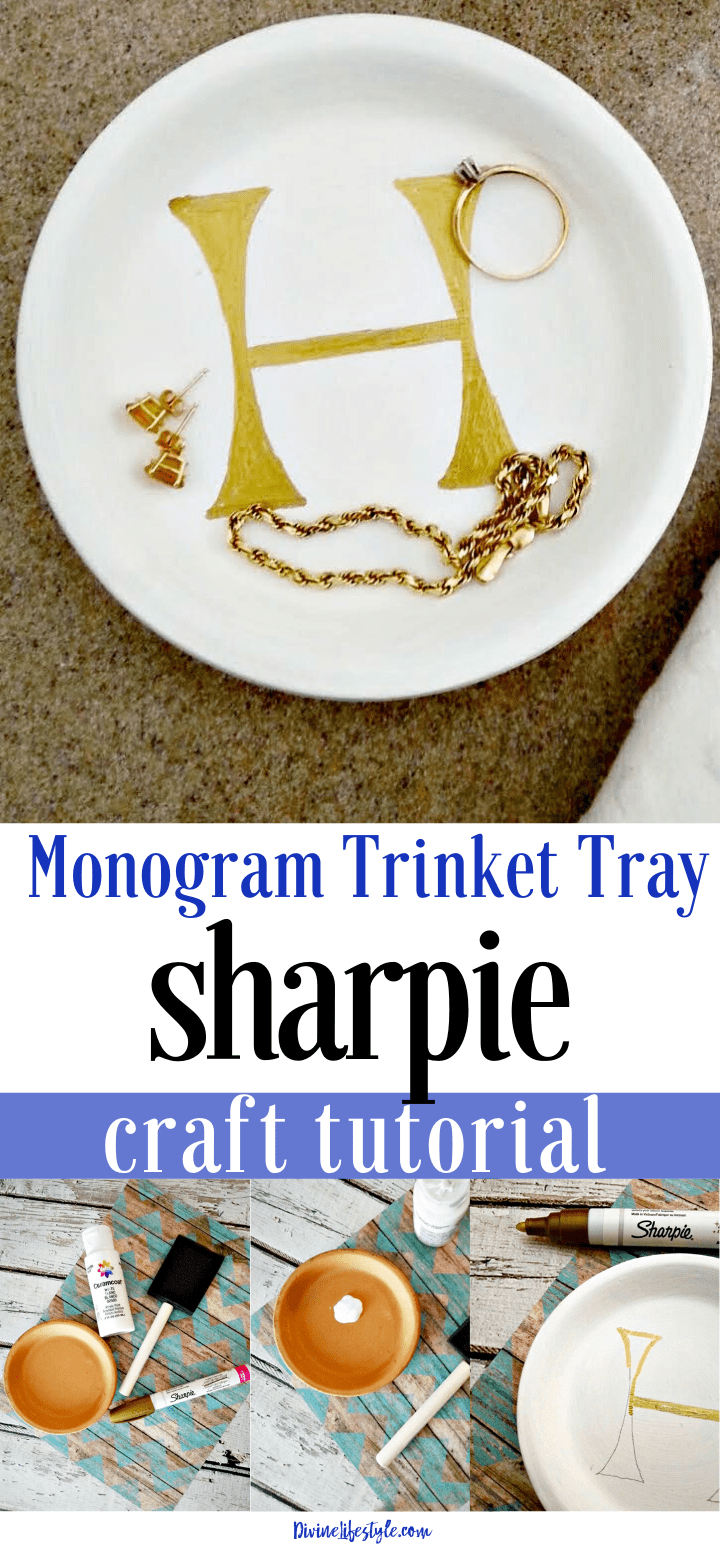 Monogram Trinket Dish DIY