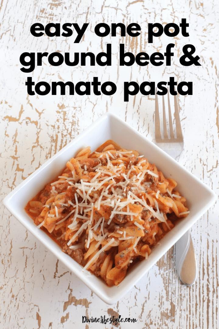 Easy One Pot Pasta Ground Beef and Tomato Recipe