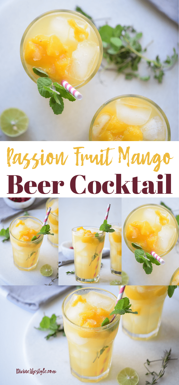 Passion Fruit Mango Beer Cocktail