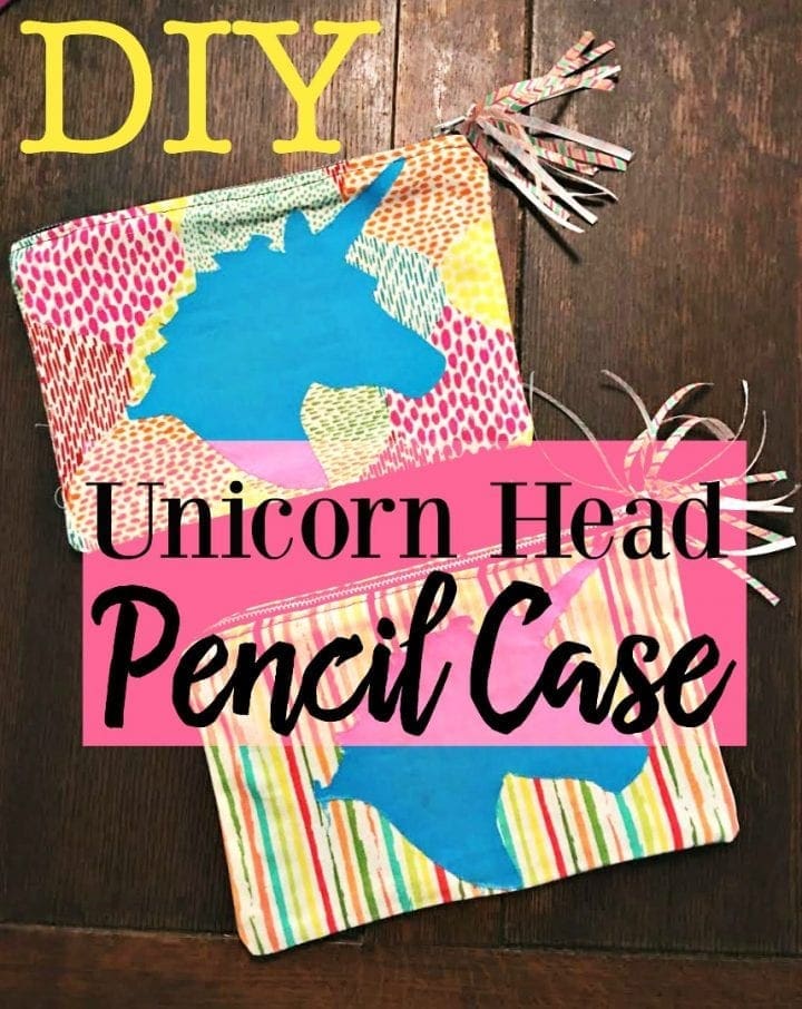 DIY Unicorn Head Pencil Case Waverly Inspirations Makeup Case