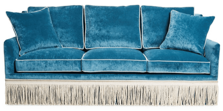 Velvet Furniture and Decor for the Home Portsmouth Sofa in Teal Velvet