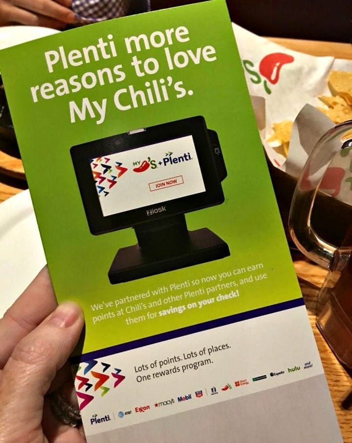 Plenti and Chili's - Get points for eating out