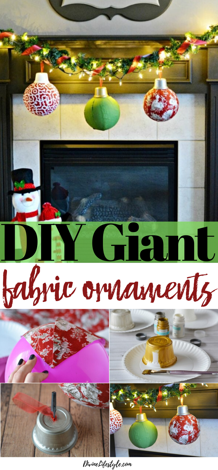 Easy DIY Giant Fabric Ornaments