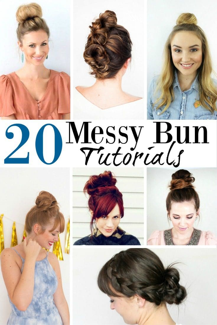 20 Easy Messy Bun Tutorials