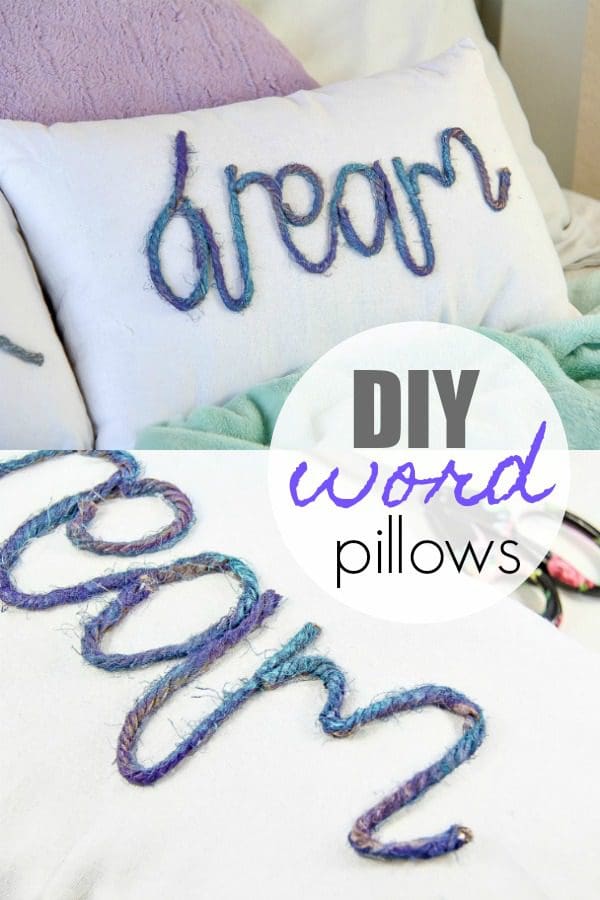 DIY Decorative Word Pillows