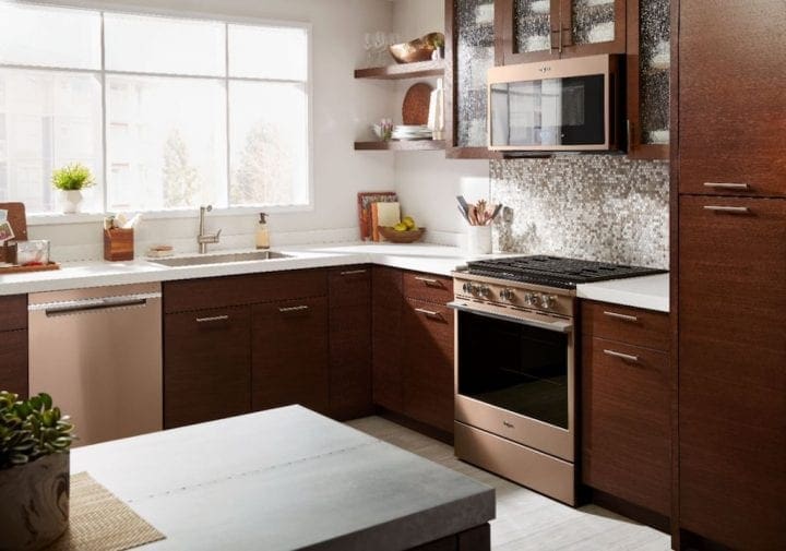 Kitchen Style Edit: Bronze Appliances Whirlpool Convection Over-the-Range Microwave