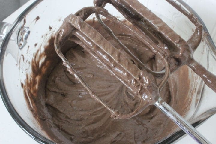 cake mixture with beaters