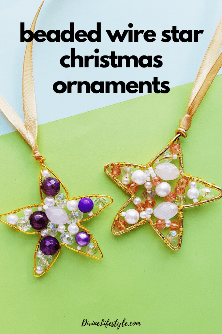 DIY Beaded Wire Star Christmas Ornament