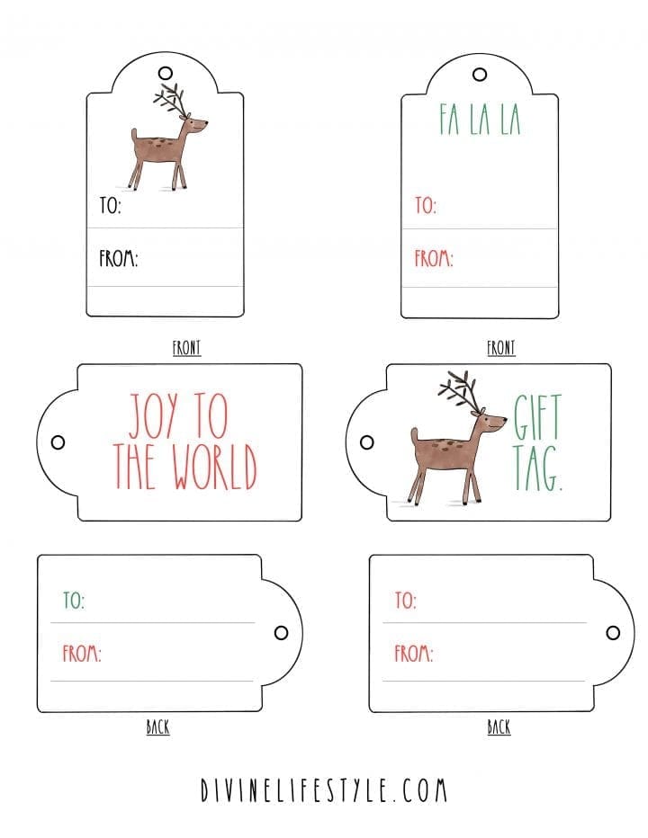FREE Printable Rae Dunn Inspired Christmas Gift Tags
