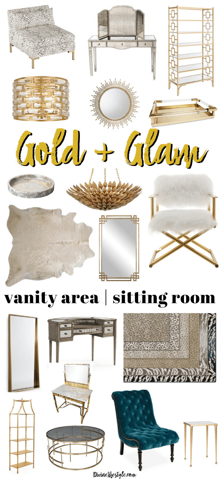 Chic Sitting Room Ideas | Gold and Glamorous