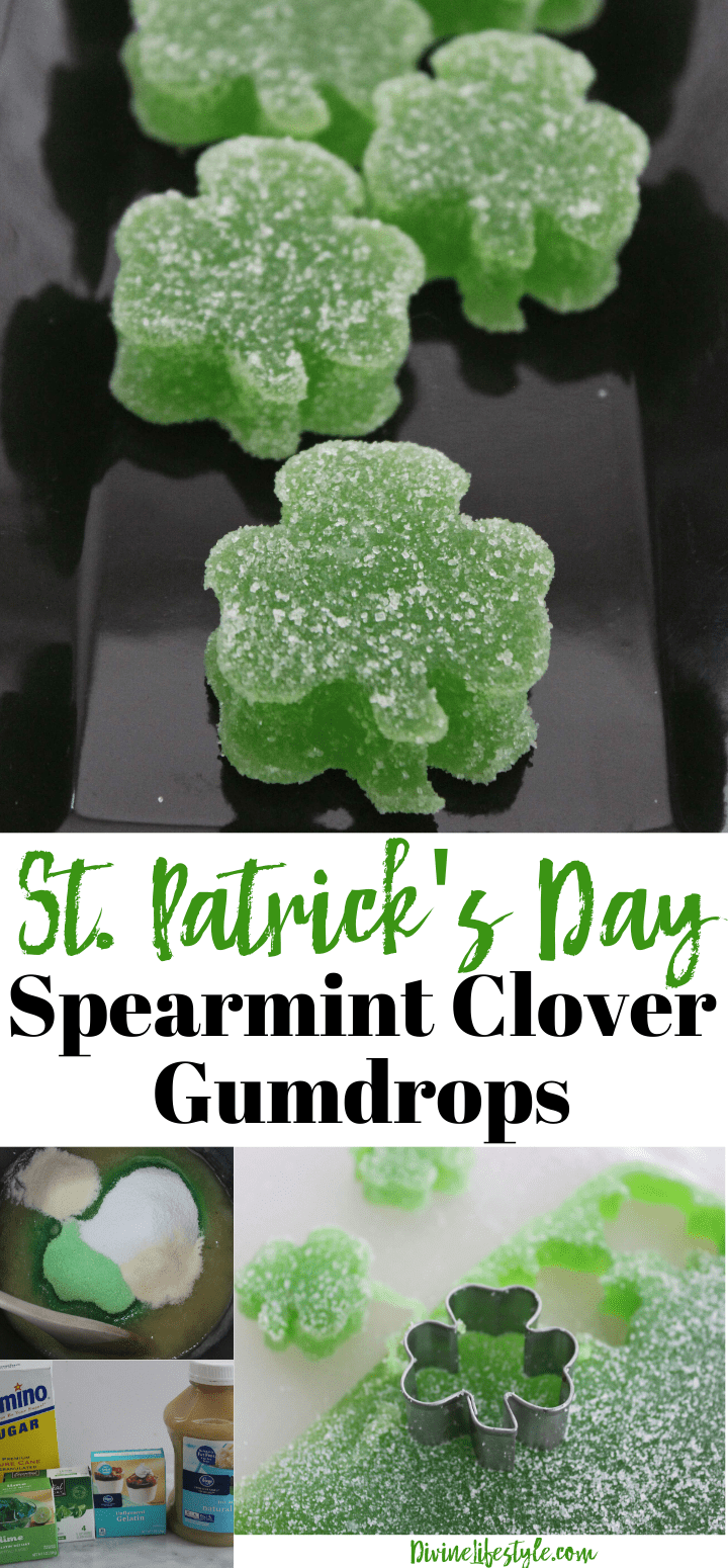 Fun St Patricks Day Food Spearmint Clover Green Gumdrops