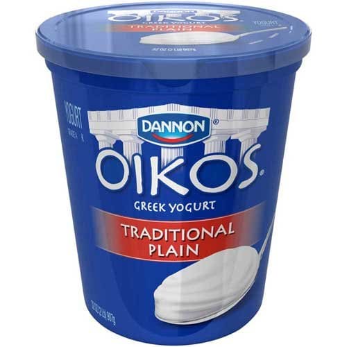 Amazon com Oikos Organic Plain Whole Milk Percent Fat Greek Yogurt Ounce