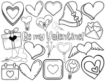 Be my Valentine Coloring Sheet