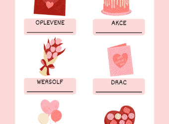 Pink and White Colorful Valentines Day Words Scramble Worksheet