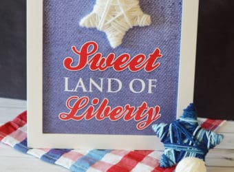 DIY Americana Artwork Sweet Liberty Picture Frame Craft